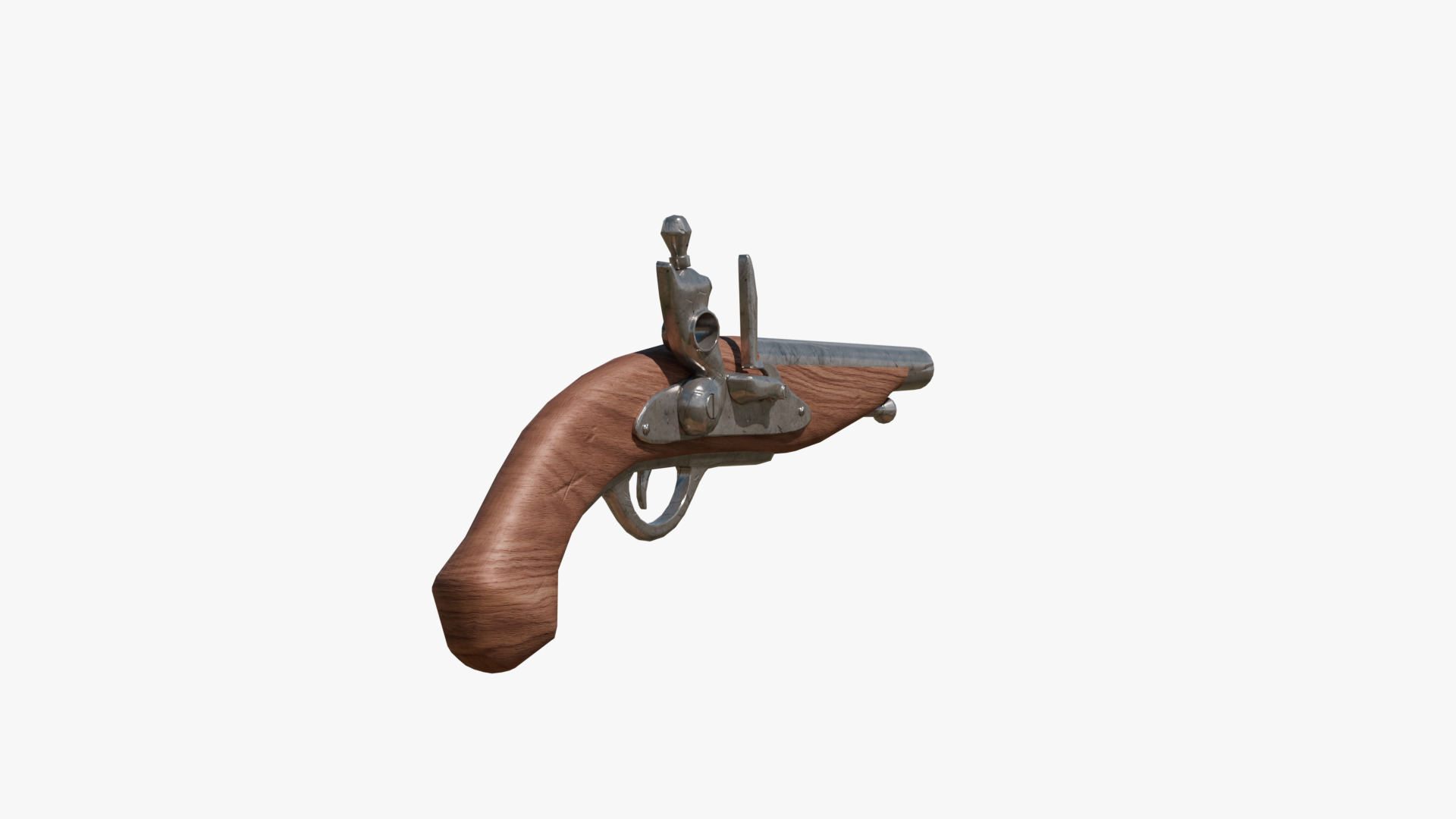 Pirate Gun Low-poly 3D model_3
