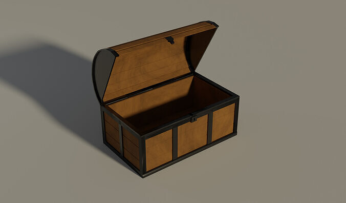 Medieval Chest LowPoly Free low-poly 3D model