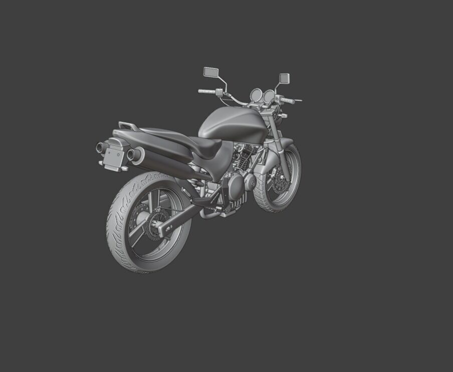 Honda Hornet 3D Model Realistic Motorcycle Model Low-poly 3D model_6