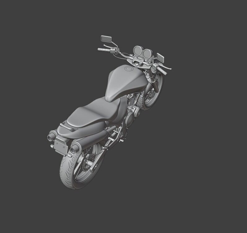 Honda Hornet 3D Model Realistic Motorcycle Model Low-poly 3D model_8