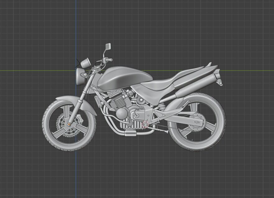 Honda Hornet 3D Model Realistic Motorcycle Model Low-poly 3D model_11