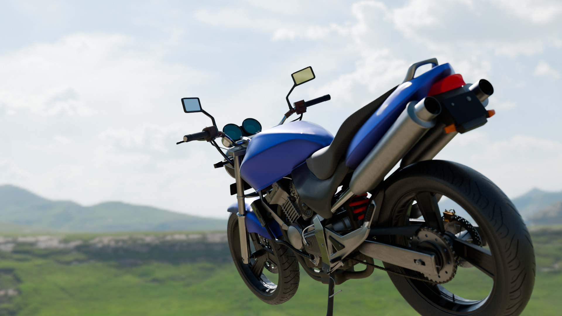 Honda Hornet 3D Model Realistic Motorcycle Model Low-poly 3D model_4