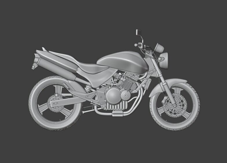 Honda Hornet 3D Model Realistic Motorcycle Model Low-poly 3D model_7
