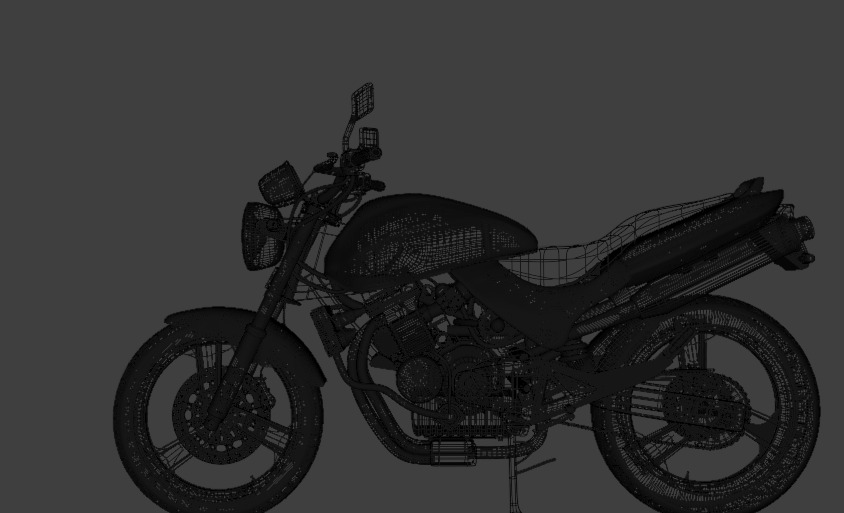 Honda Hornet 3D Model Realistic Motorcycle Model Low-poly 3D model_9
