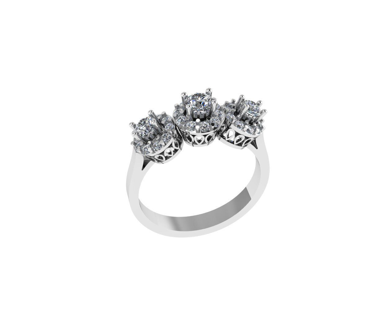 Diamond Rings 3D print model_1