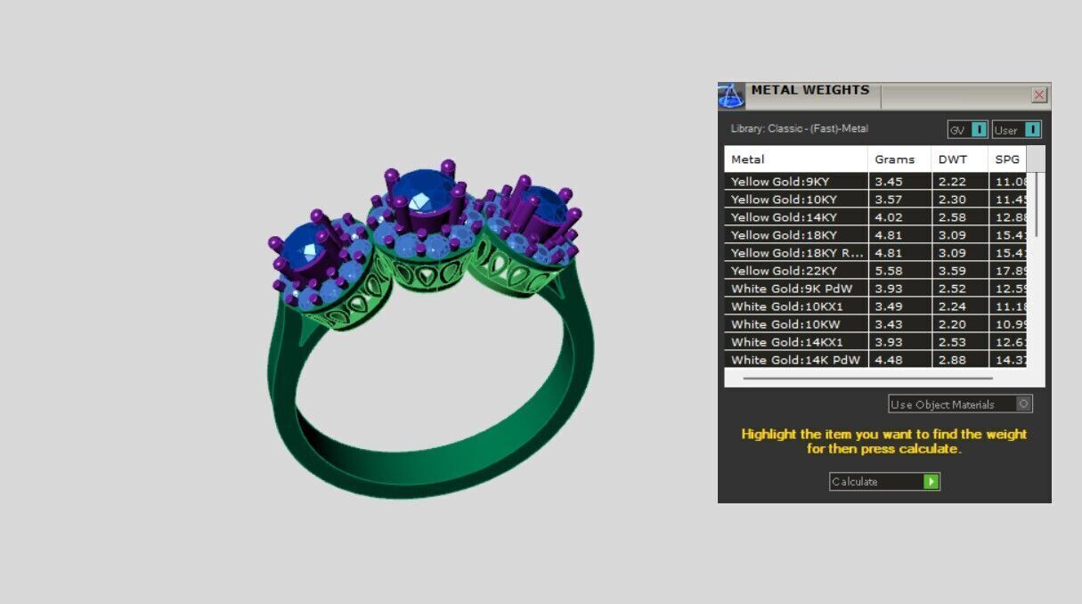 Diamond Rings 3D print model_4