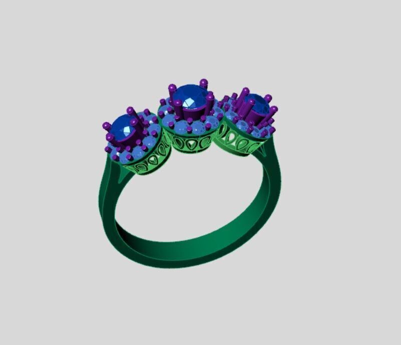 Diamond Rings 3D print model_2
