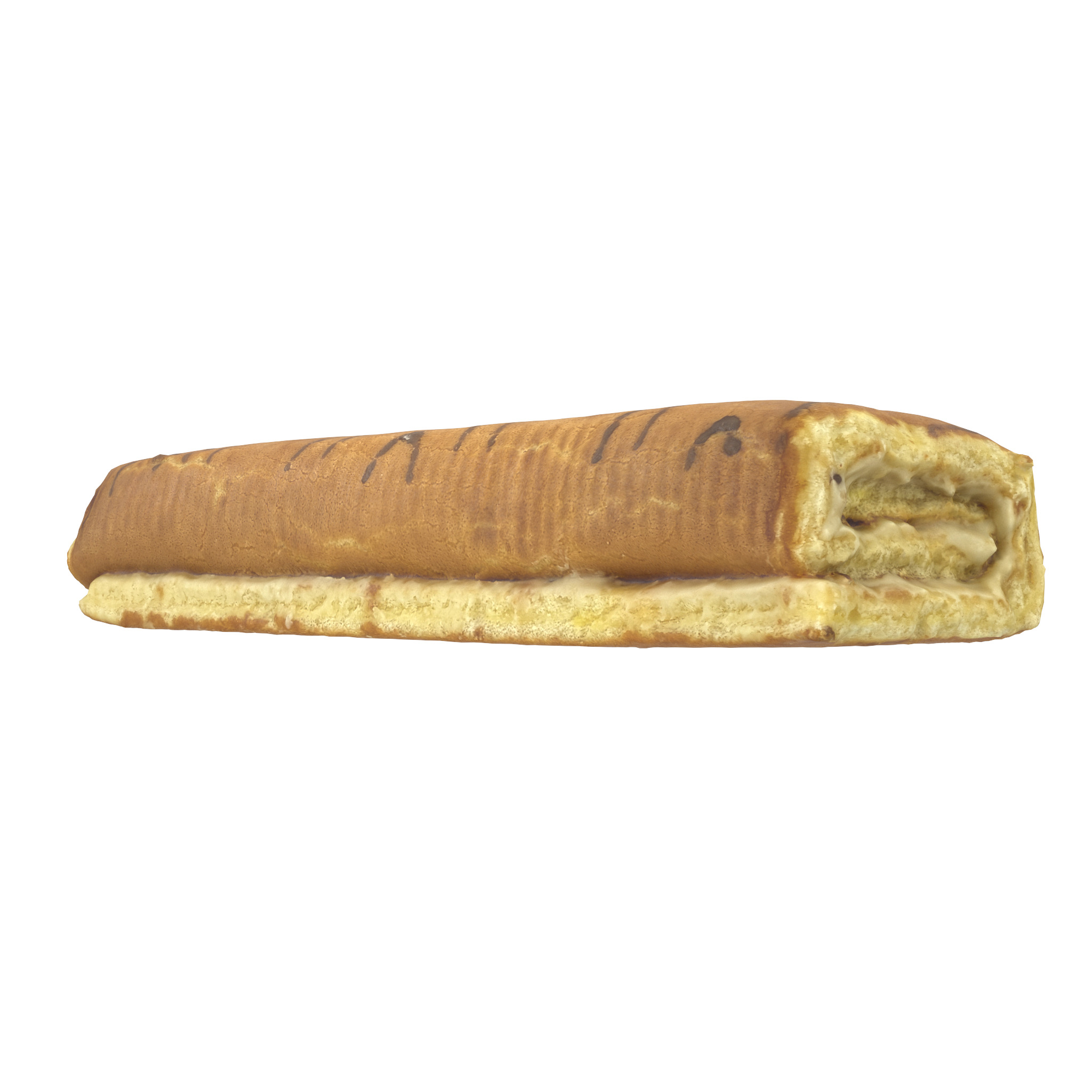 Sweet Roll Pastry Low-poly 3D model_3