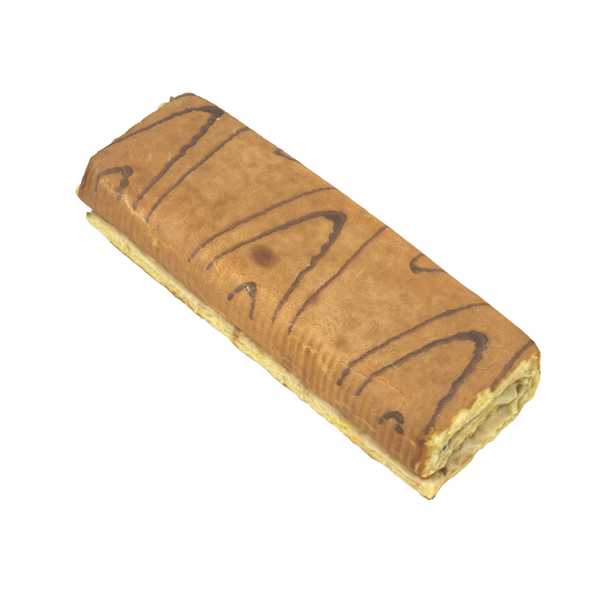 Sweet Roll Pastry Low-poly 3D model_2