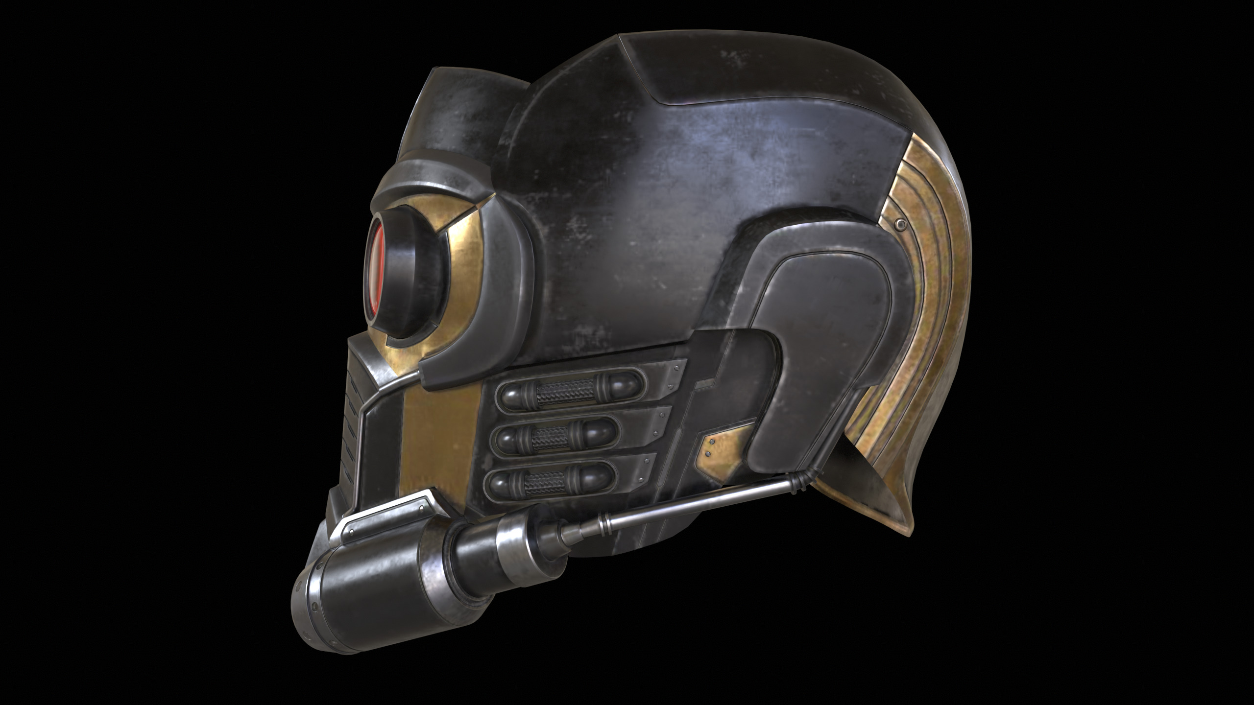 Star-Lord Mask PBR 3D model_5