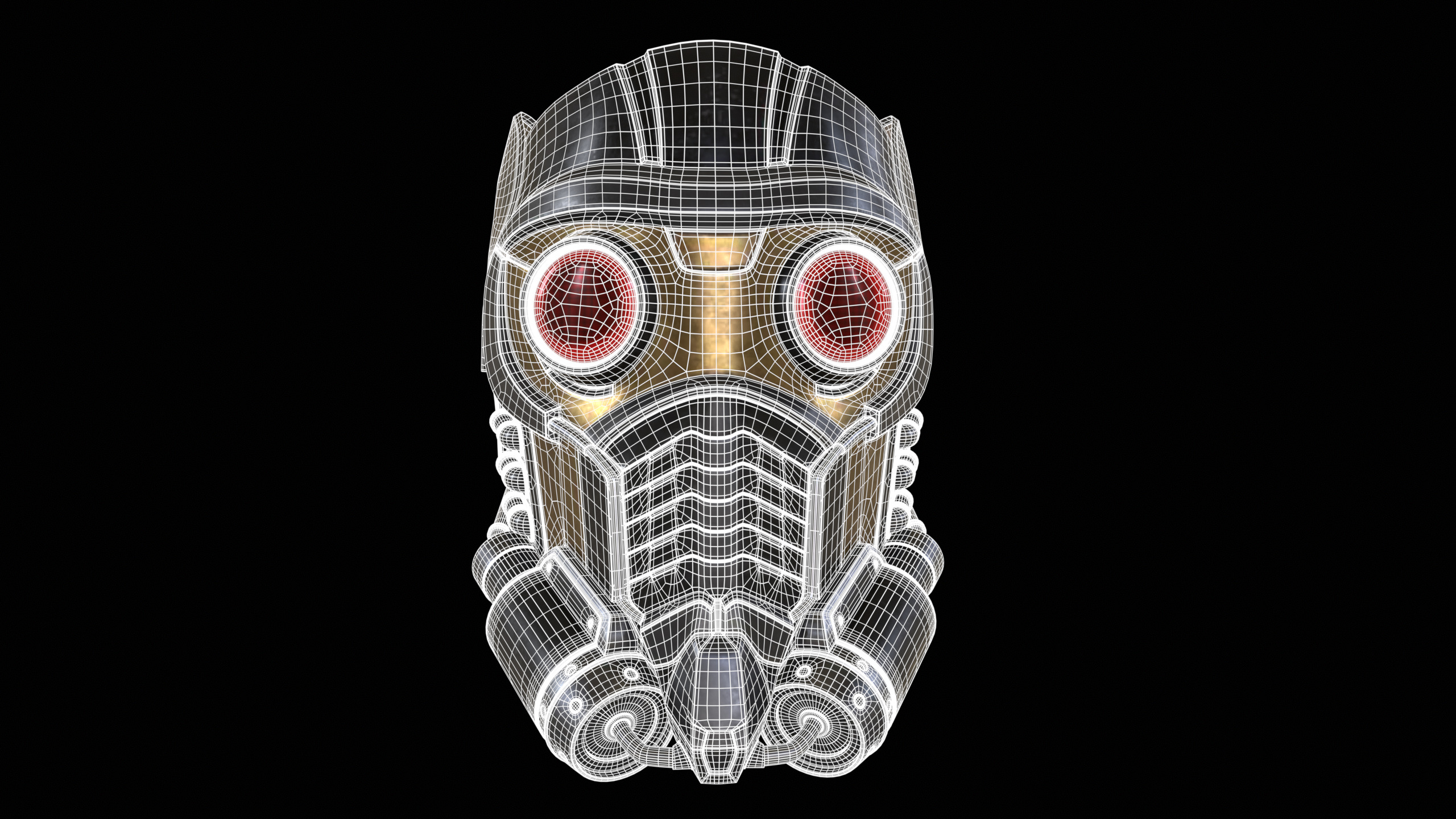 Star-Lord Mask PBR 3D model_11