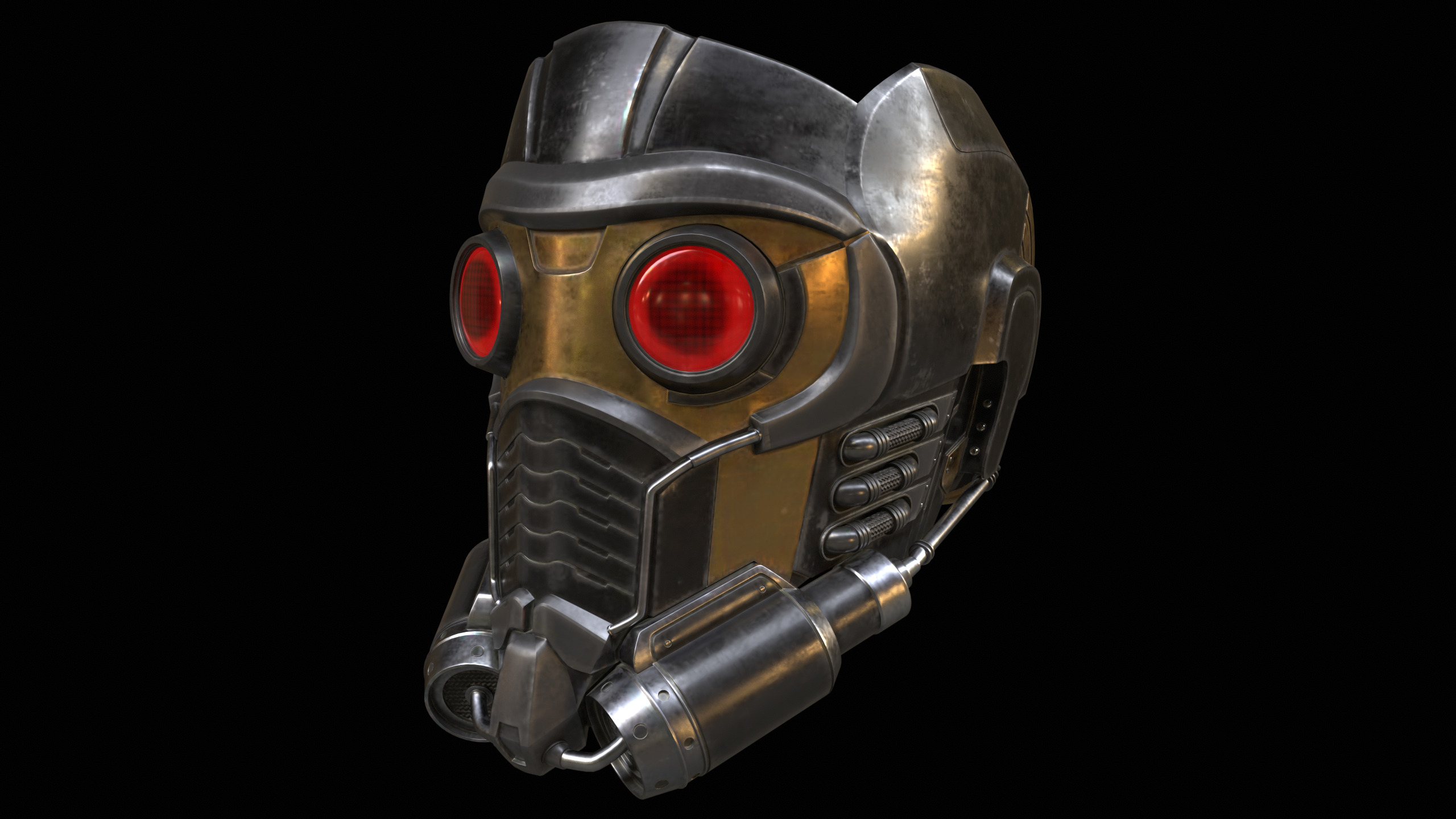 Star-Lord Mask PBR 3D model_2