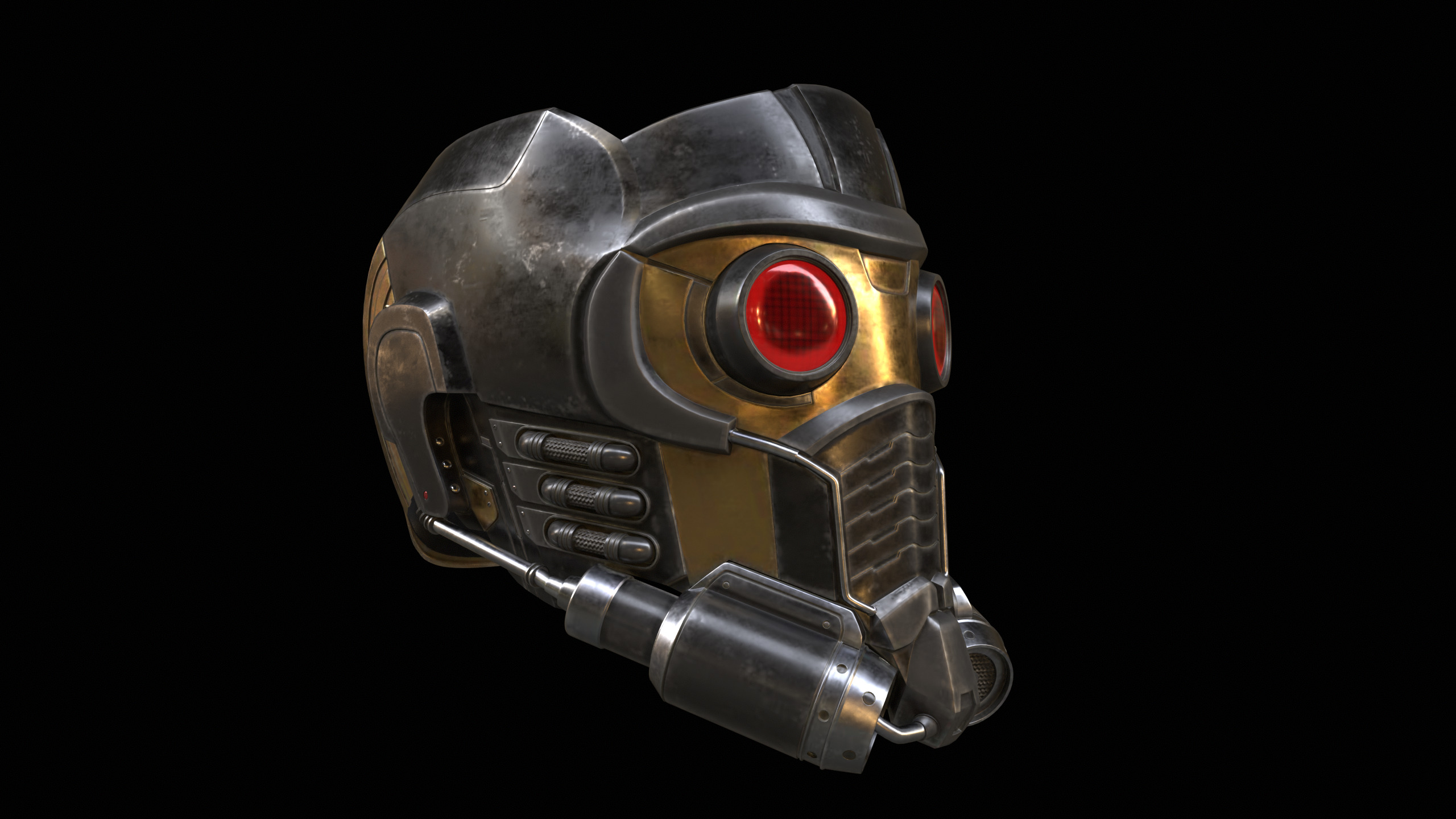 Star-Lord Mask PBR 3D model_3