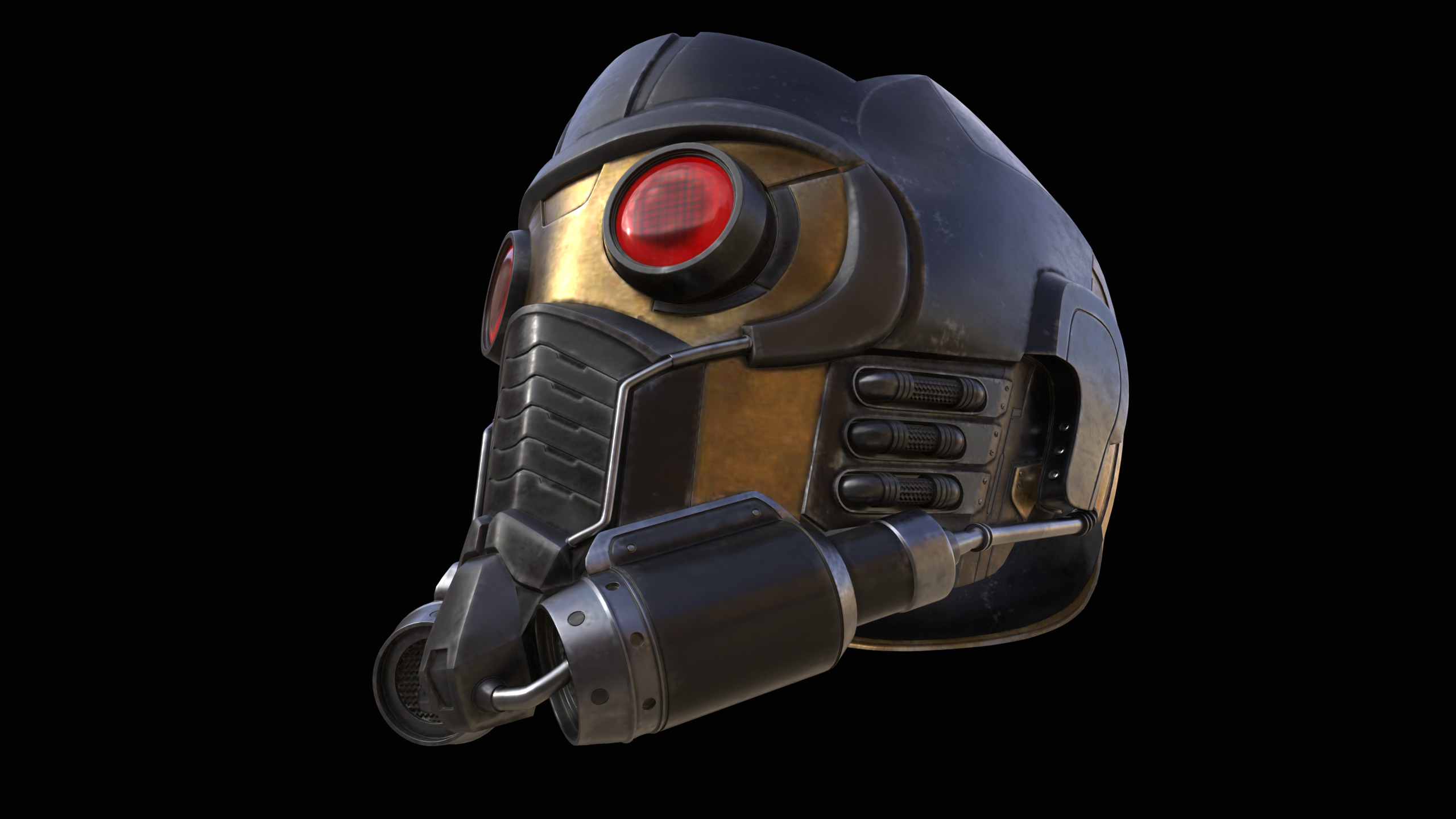 Star-Lord Mask PBR 3D model_9