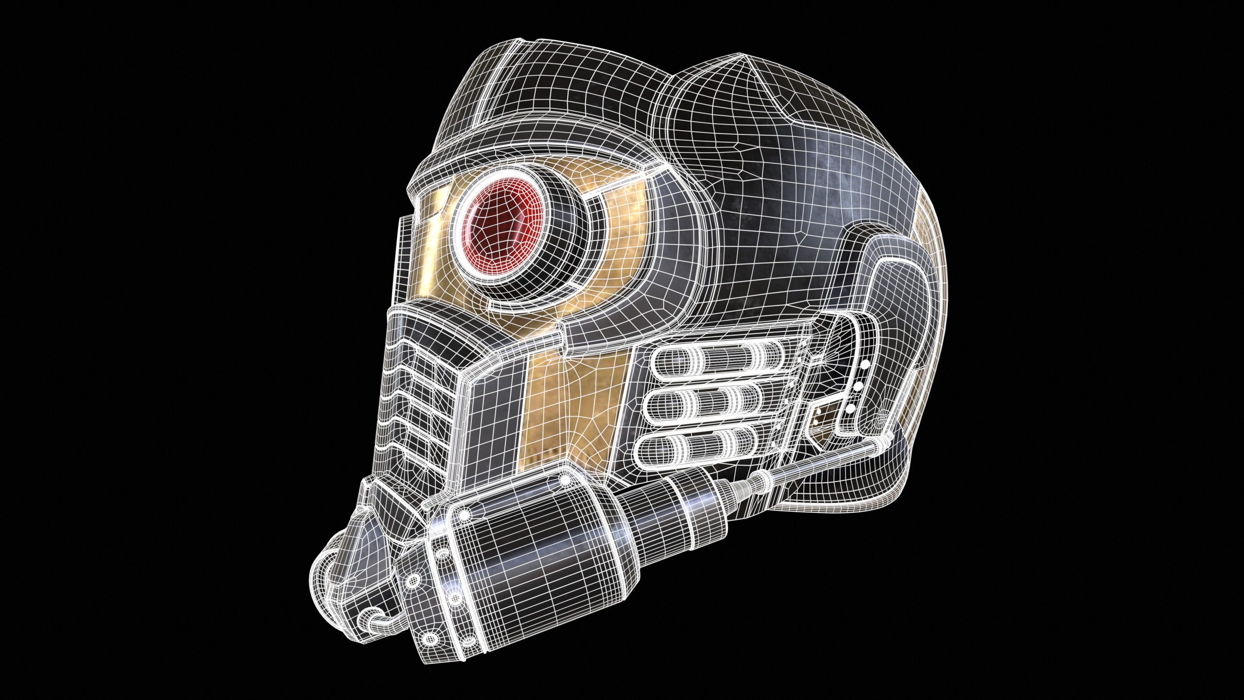 Star-Lord Mask PBR 3D model_10