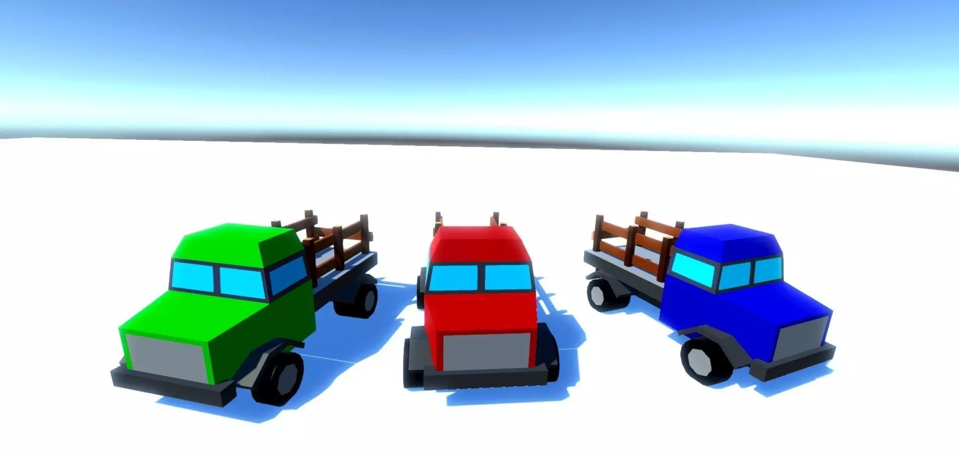 Medium Trucks Free low-poly 3D model