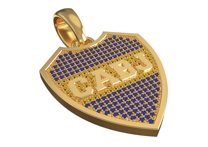 Boca Juniors Earring 3D Model 3D print model