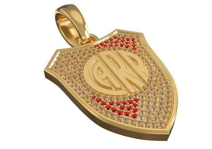 River Plate Earring 3D Model 3D print model