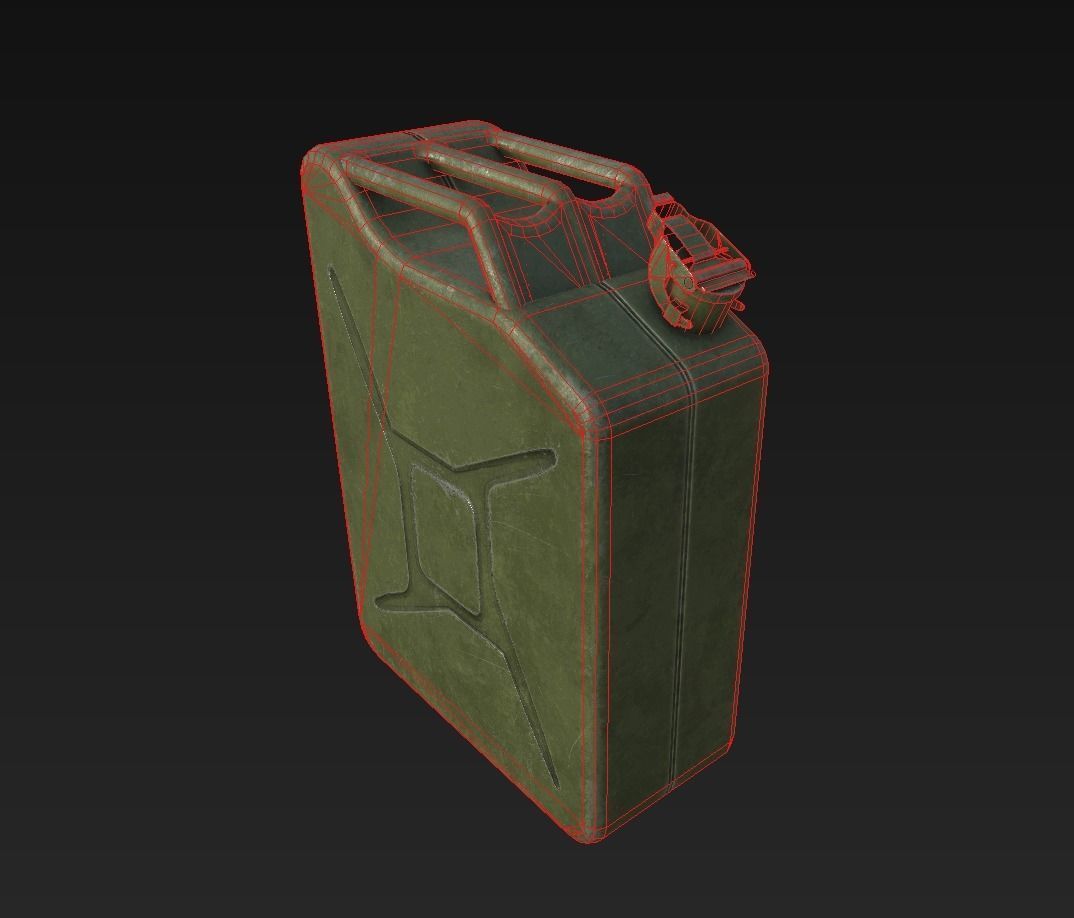 Jerry Can Low-poly 3D model_8