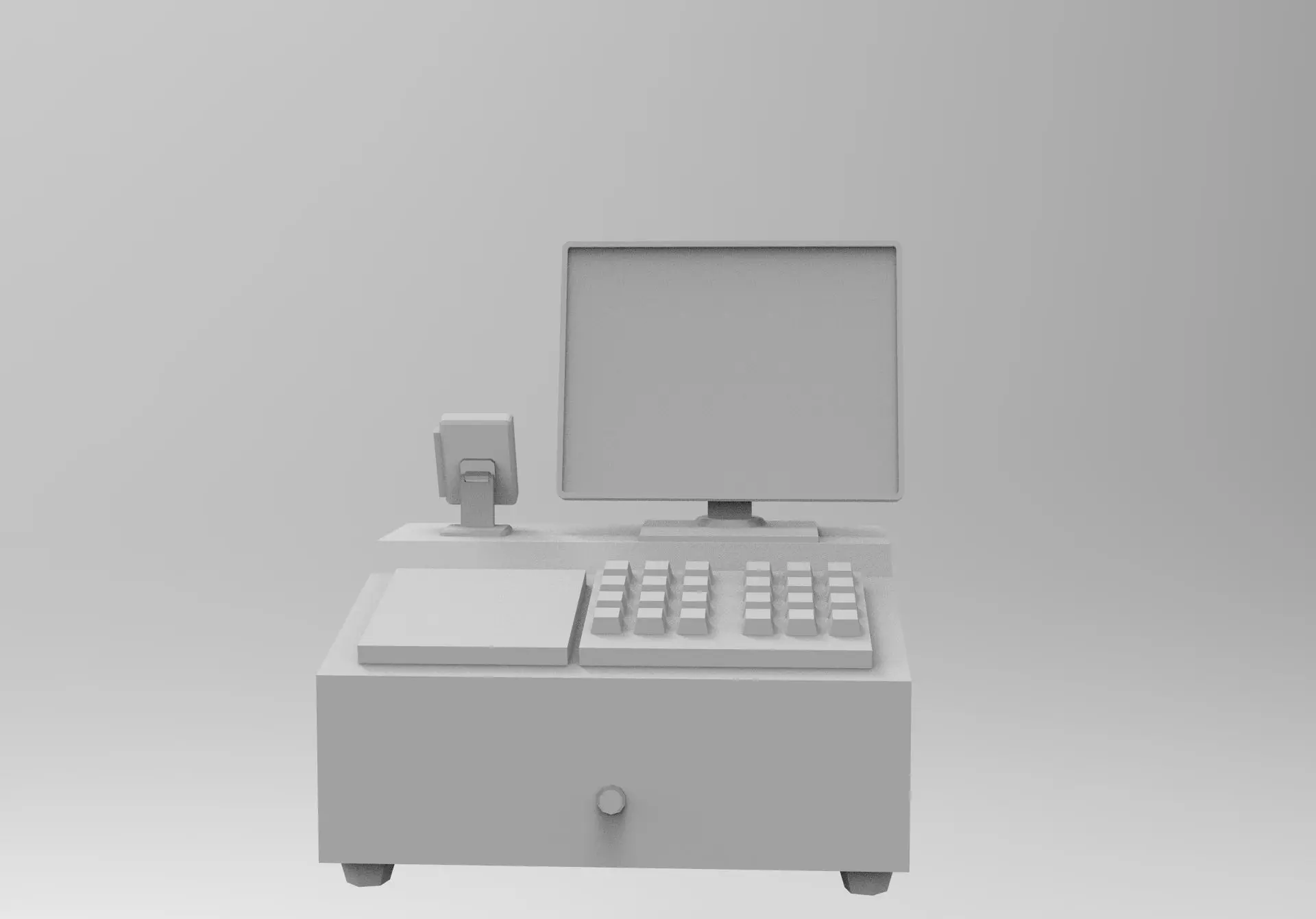 Cash register 3D print model_0