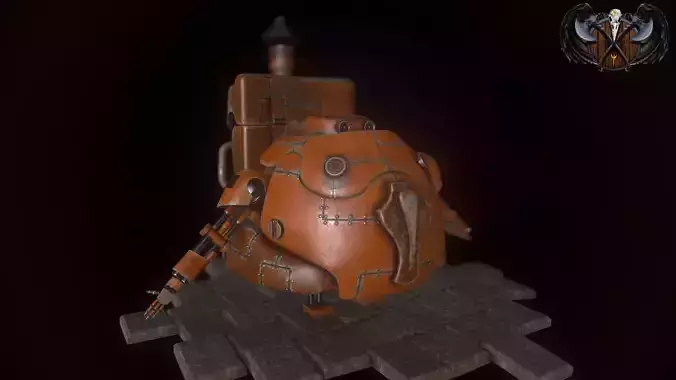 Robomotozavri orange robot 3D model