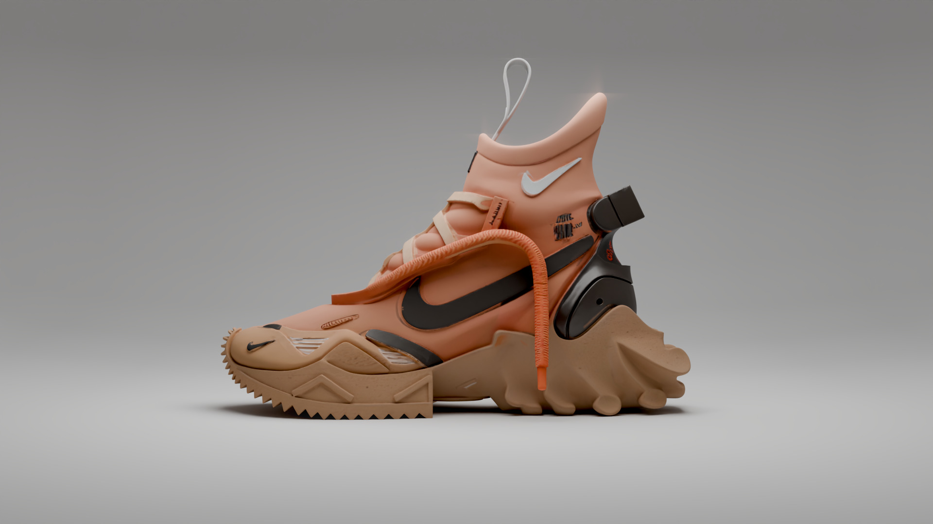 Nike concept sneakers 3D model_3