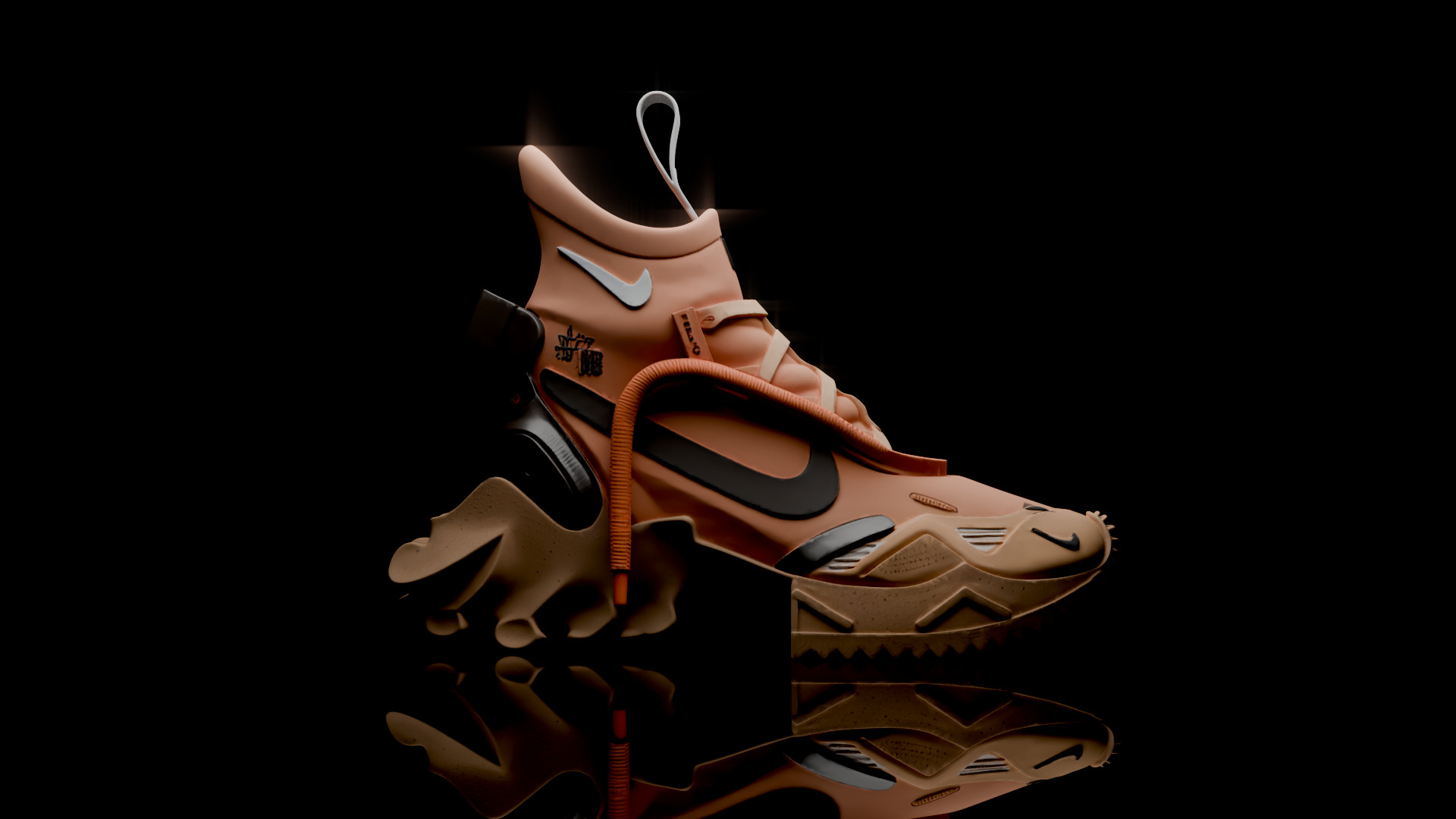 Nike concept sneakers 3D model_1