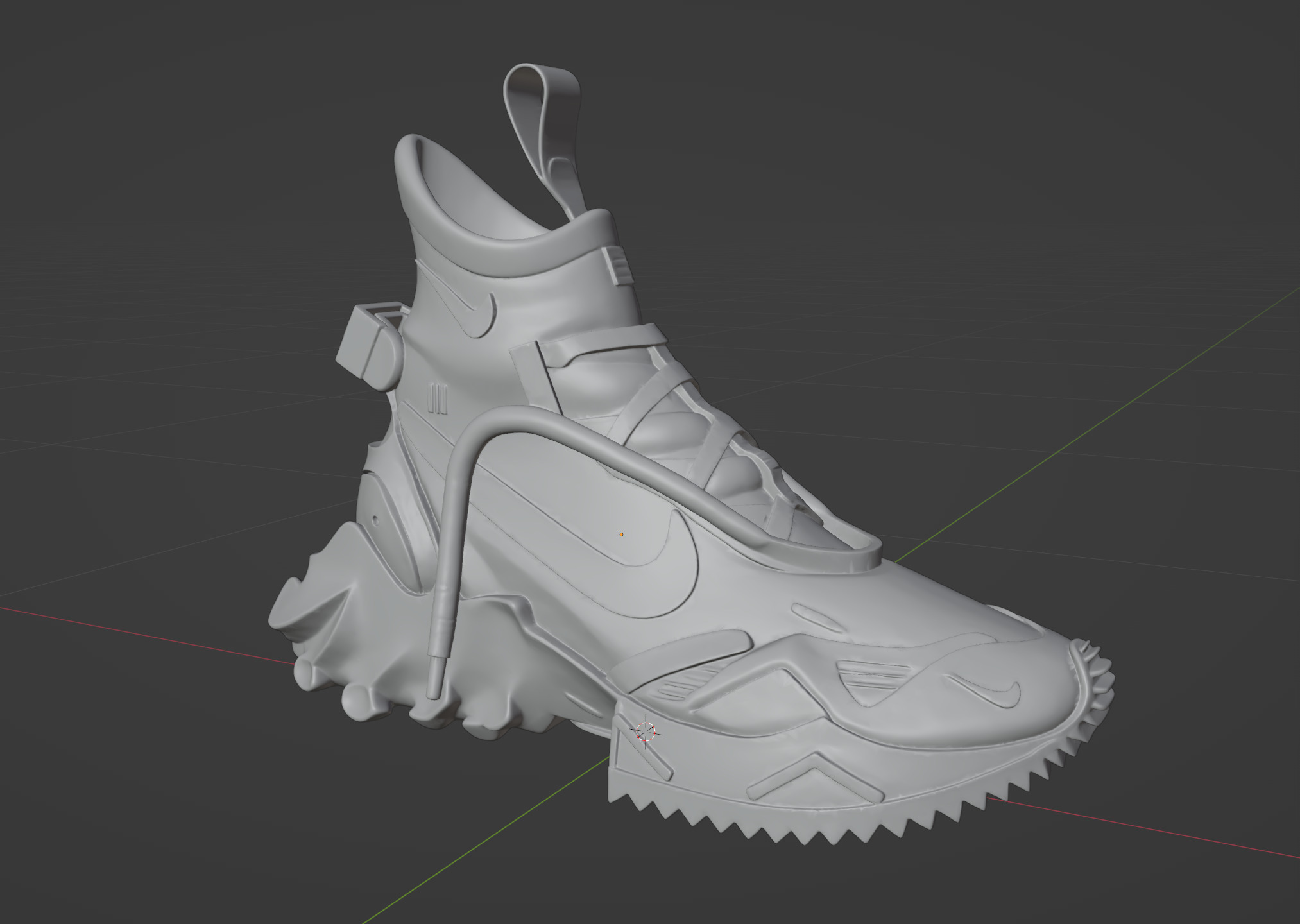 Nike concept sneakers 3D model_8