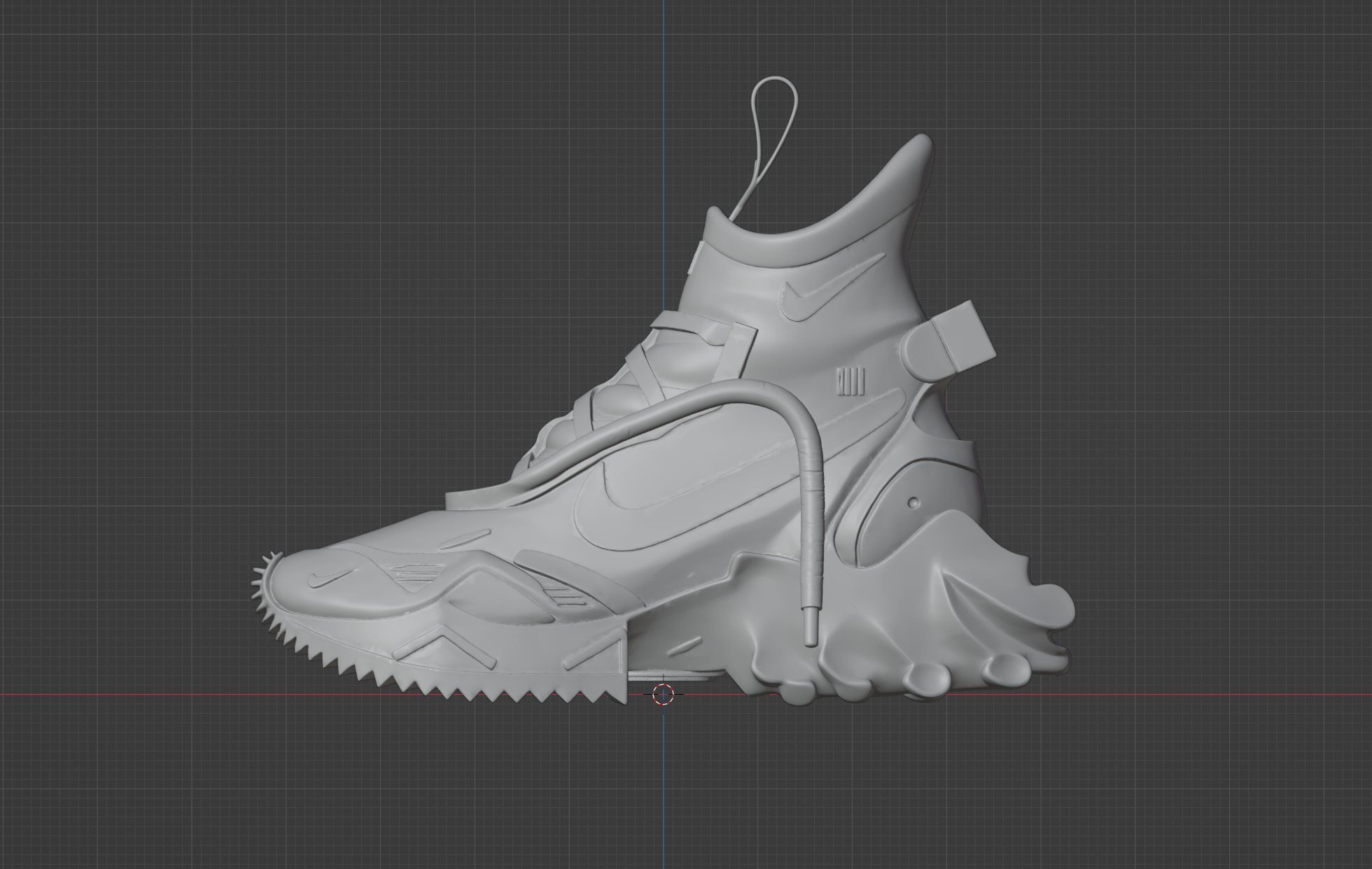 Nike concept sneakers 3D model_4