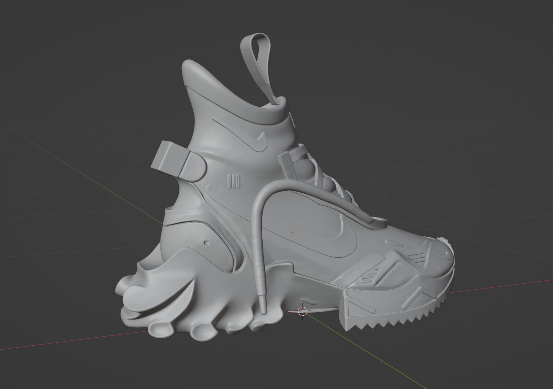Nike concept sneakers 3D model_9