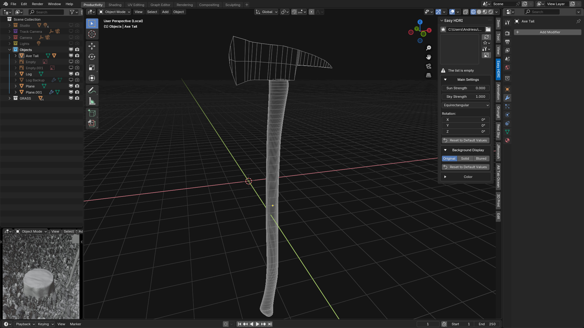 Fire axe 3D model_2