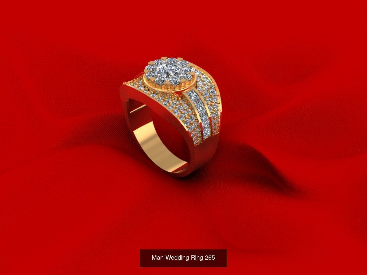 Man Wedding Diamond Ring 3D Model Collection_3