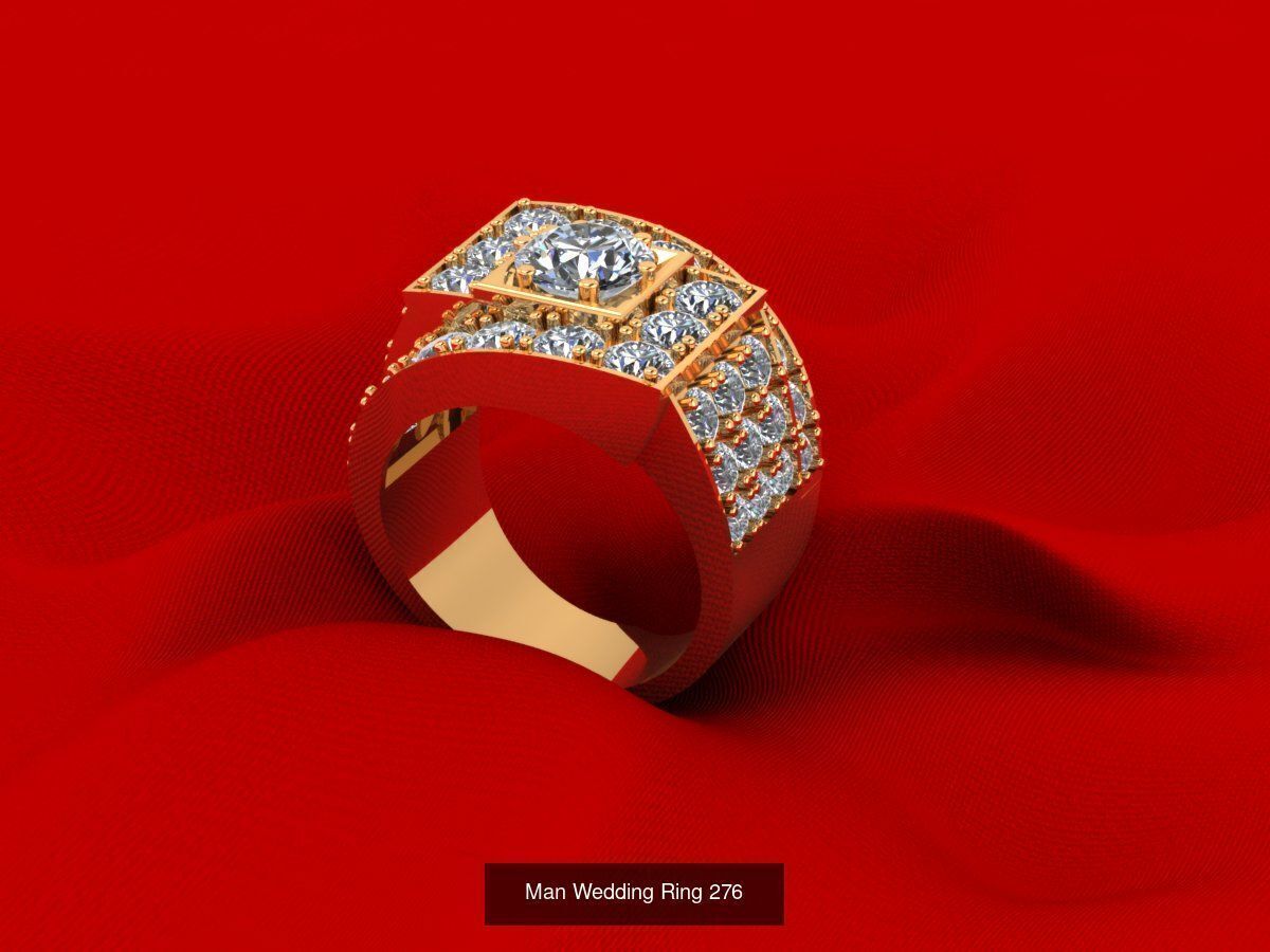 Man Wedding Diamond Ring 3D Model Collection_2