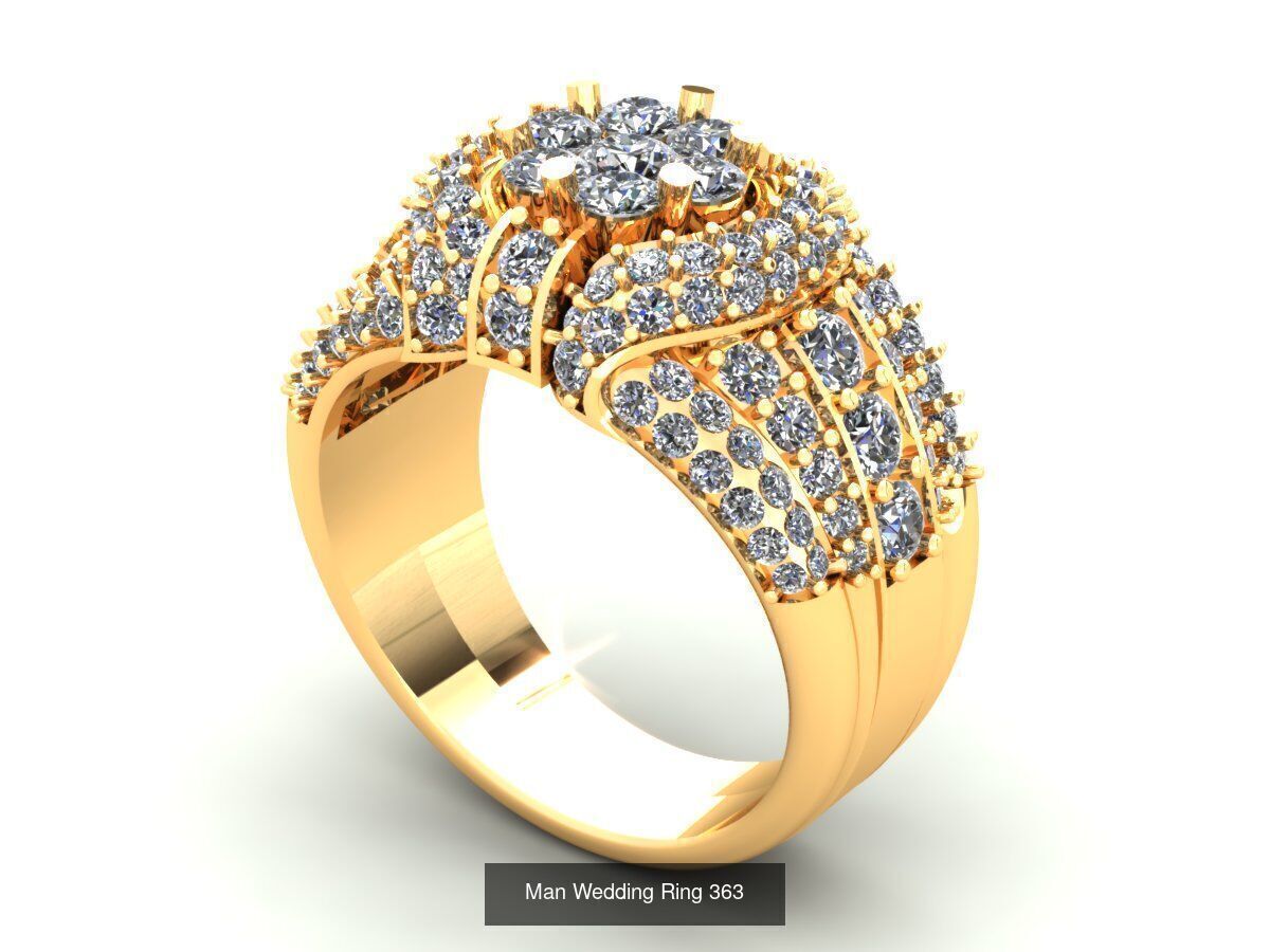 Man Wedding Diamond Ring 3D Model Collection_9