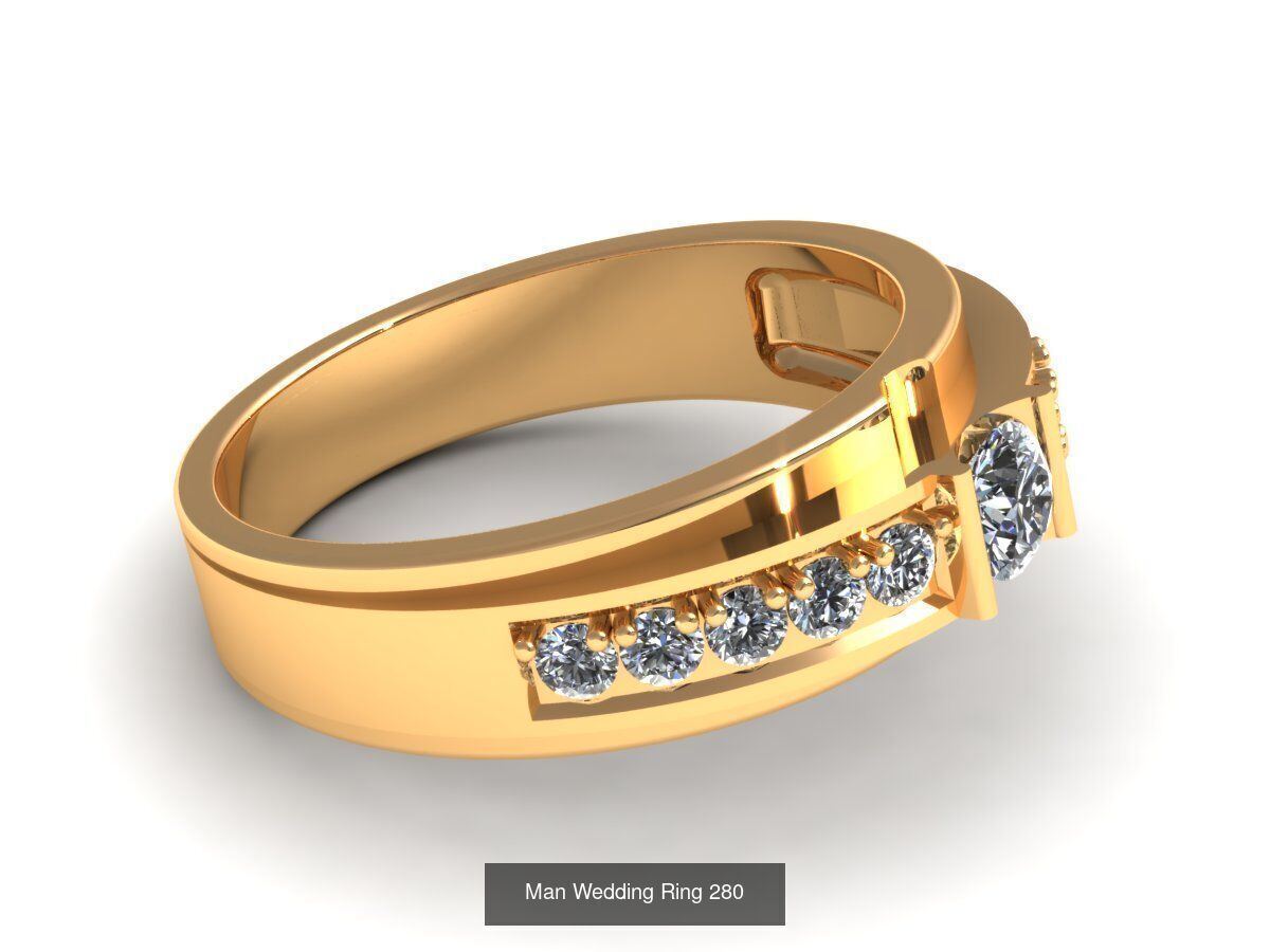 Man Wedding Diamond Ring 3D Model Collection_1