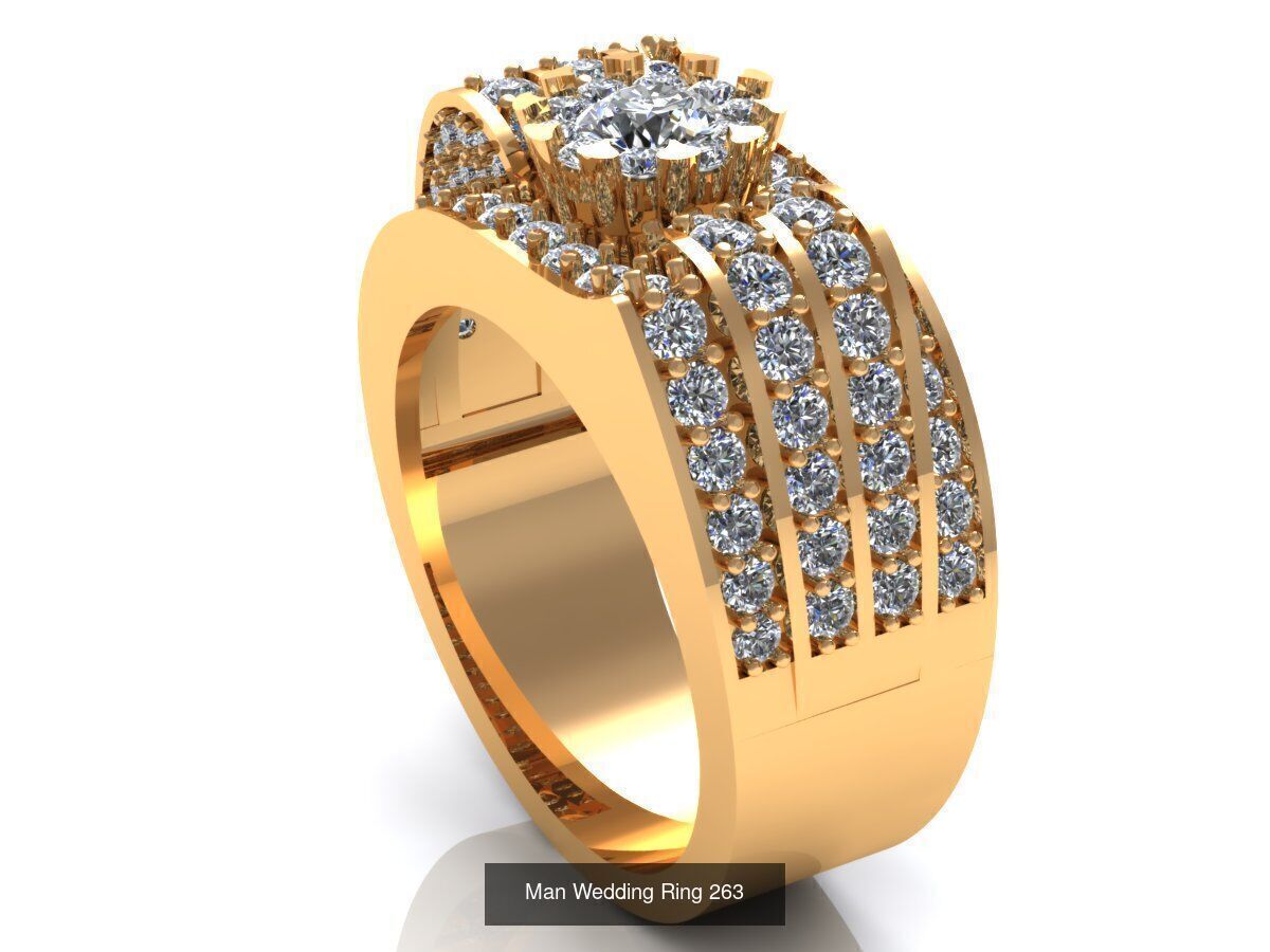 Man Wedding Diamond Ring 3D Model Collection_4