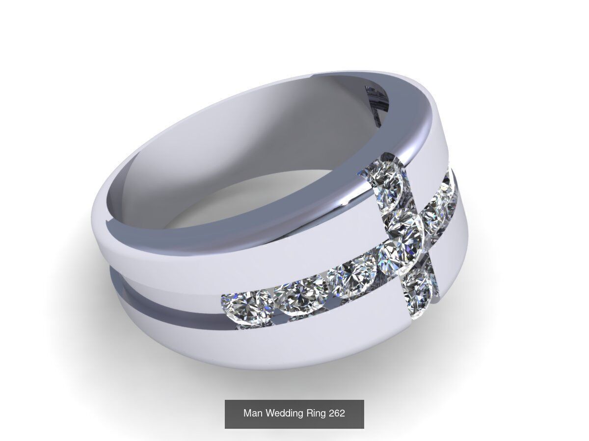 Man Wedding Diamond Ring 3D Model Collection_5