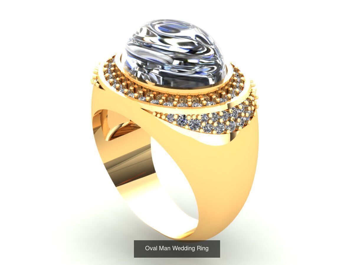 Man Wedding Diamond Ring 3D Model Collection_10