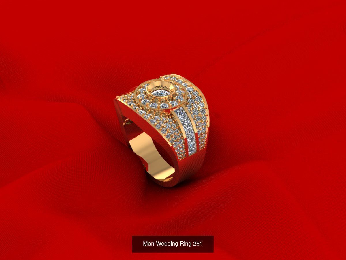 Man Wedding Diamond Ring 3D Model Collection_6