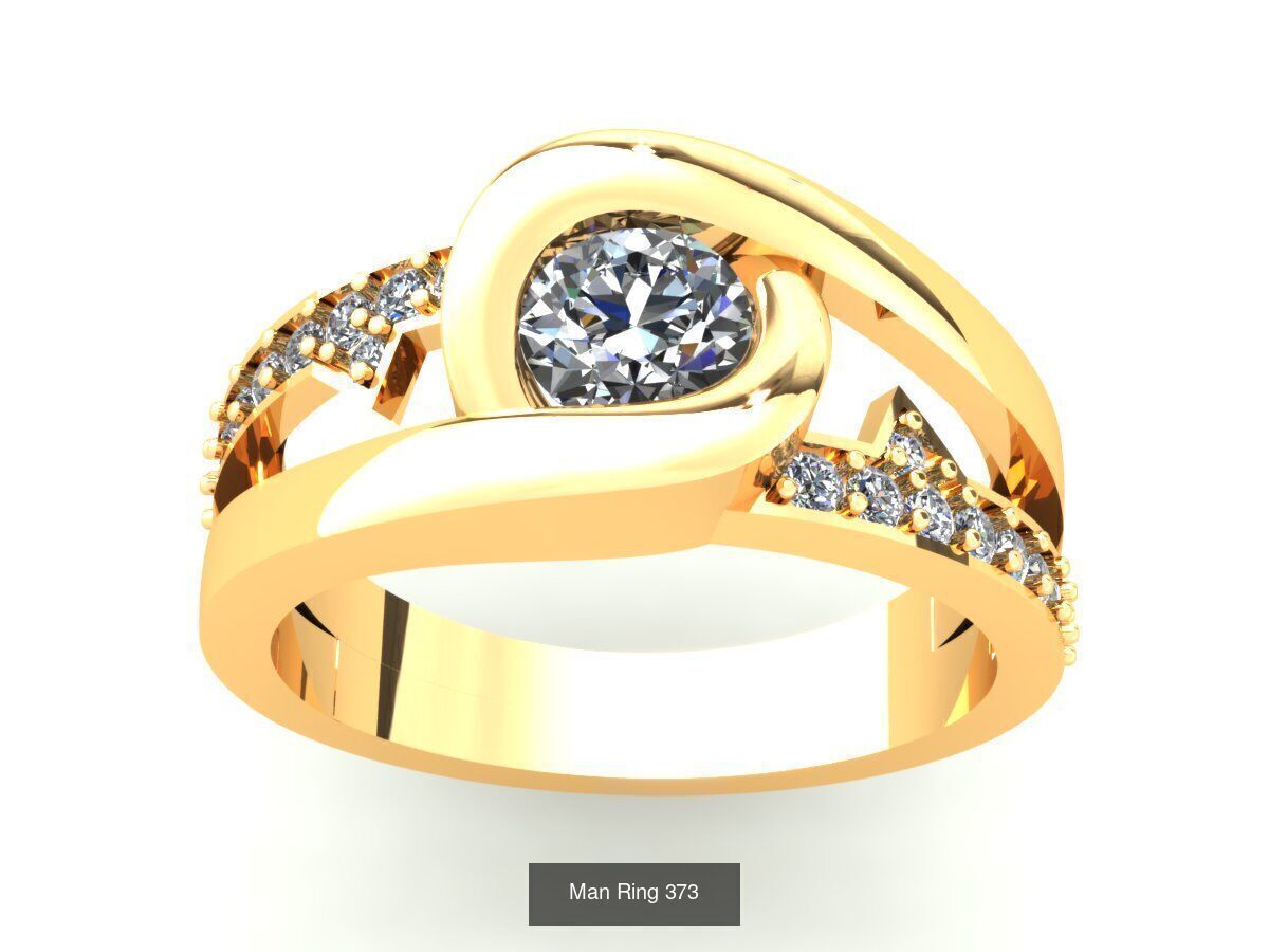 Man Wedding Diamond Ring 3D Model Collection_8