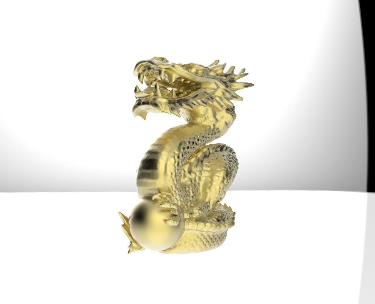Dragon statue 3D print model_1