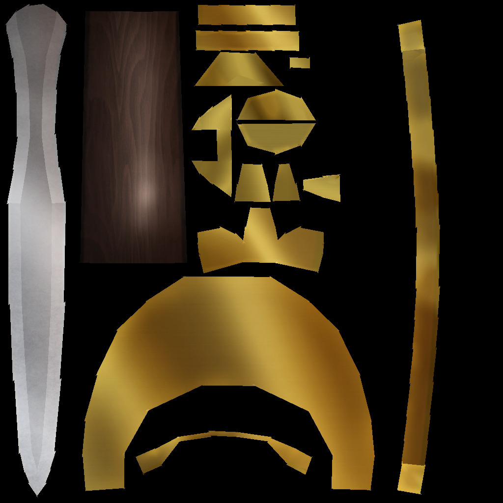 Hand Painted Swords Pack 4 Low-poly 3D model_17