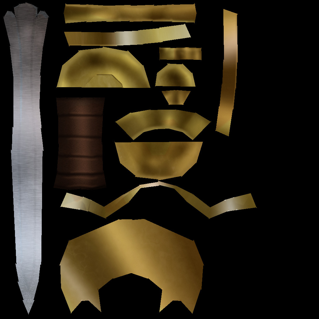 Hand Painted Swords Pack 4 Low-poly 3D model_18
