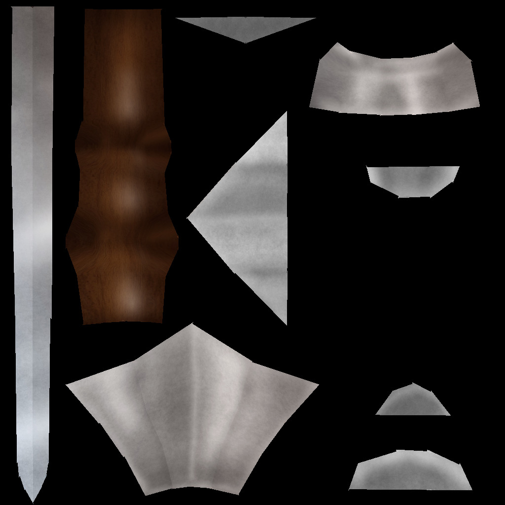 Hand Painted Swords Pack 4 Low-poly 3D model_12