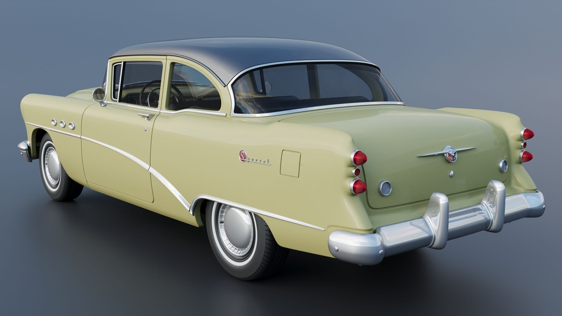 Buick Special 2-Door Sedan 1954 3D print model_4