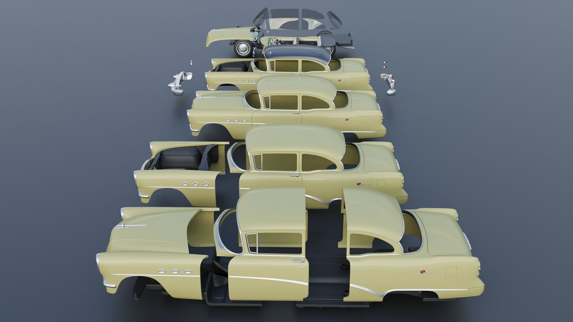 Buick Special 2-Door Sedan 1954 3D print model_18