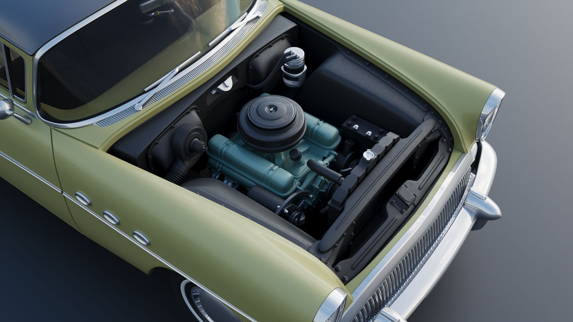 Buick Special 2-Door Sedan 1954 3D print model_16