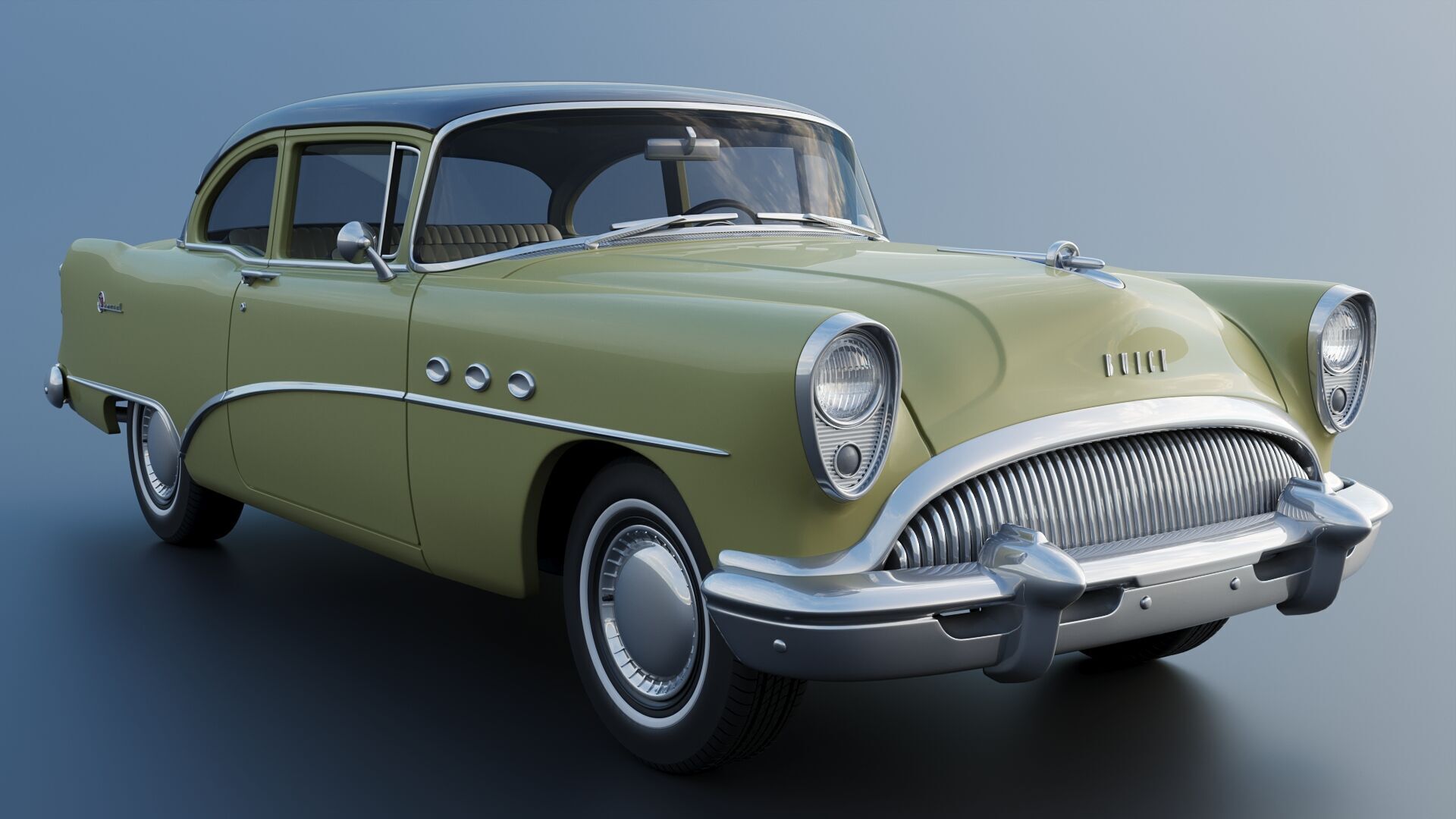 Buick Special 2-Door Sedan 1954 3D print model_10