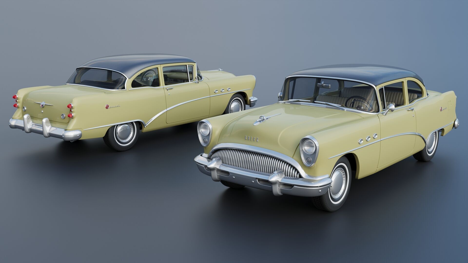 Buick Special 2-Door Sedan 1954 3D print model_1