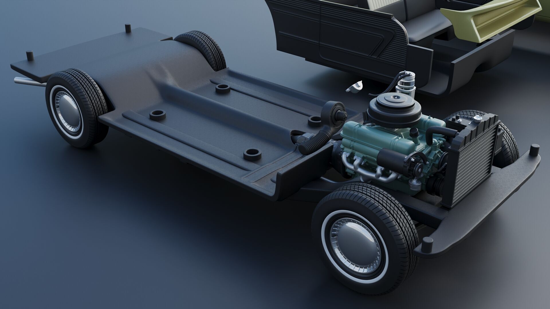 Buick Special 2-Door Sedan 1954 3D print model_31